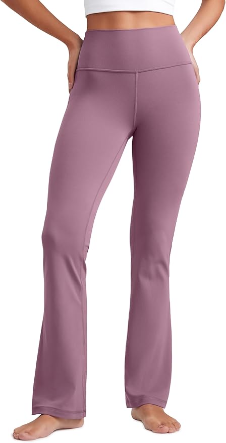 CRZ YOGA Butterluxe Flare Leggings 29"/30.5"/32"/33.5" - High Waist Bootcut Wide Leg Lounge Womens Yoga Pants with Pocket