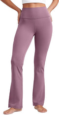 CRZ YOGA Butterluxe Flare Leggings 29"/30.5"/32"/33.5" - High Waist Bootcut Wide Leg Lounge Womens Yoga Pants with Pocket