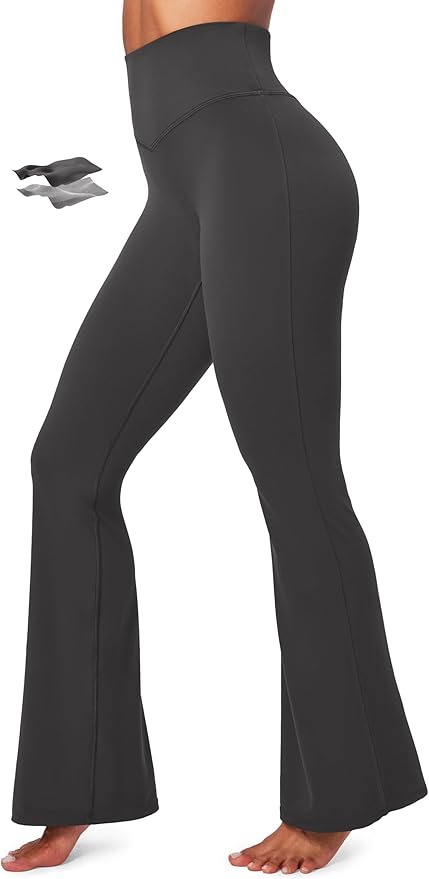 IUGA Flare Leggings for Women Tummy Control Flared Leggings No Front Seam Yoga Pants Women High Waisted Workout Bell Bottoms