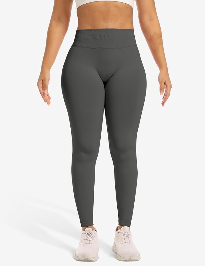Ieumaz Scrunch Butt Lifting Leggings for Women Gym Seamless Workout Leggings Mid Low Waist Tummy Control Yoga Pants