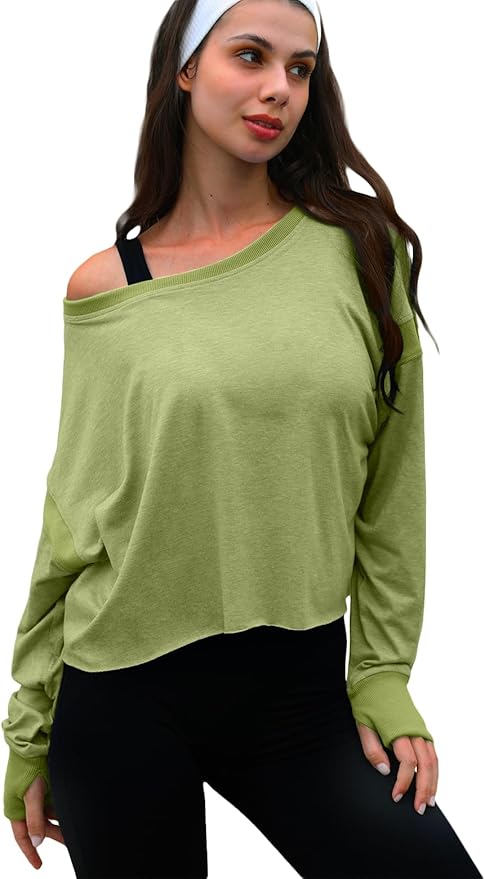 UNIANKIYA Open Back Workout Tops for Women Long Sleeve Cropped Athletic Clothes Gym Running Yoga Low Impact Sports T Shirts