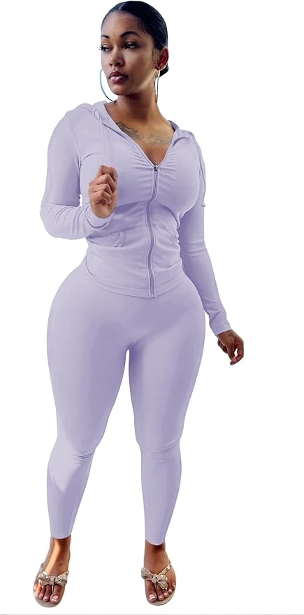 Mrskoala Two Piece Outfits for Women Jogger Sets Workout Sweat Suits Tracksuit Pants Set