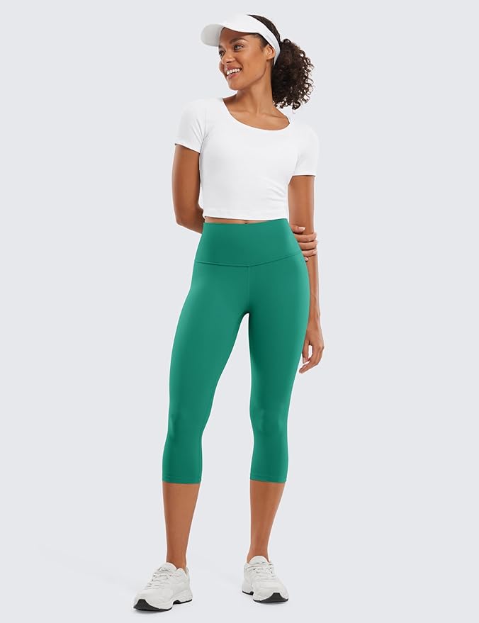 CRZ YOGA Butterluxe Yoga Capris Leggings 19'' - High Waisted Workout Buttery Soft Athletic Lounge Womens Crop Pants