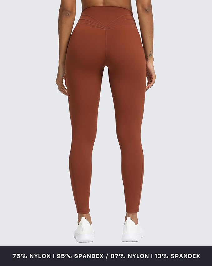 Aoxjox High Waisted Workout Leggings for Women Trinity Yoga Pants 26.5"