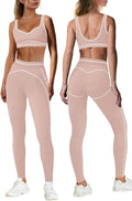 Nirovien Womens 2 Piece Workout Sets Athletic Yoga Sets Pilates Gym Outfits Butt Lifting Leggings and Sports Bra