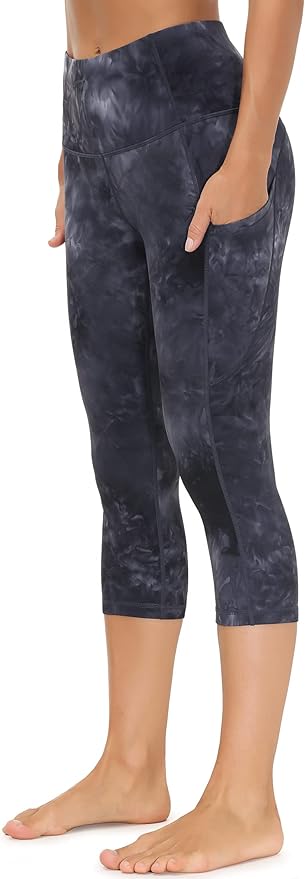 Dragon Fit High Waist Yoga Leggings with 3 Pockets,Tummy Control Workout Running 4 Way Stretch Yoga Pants