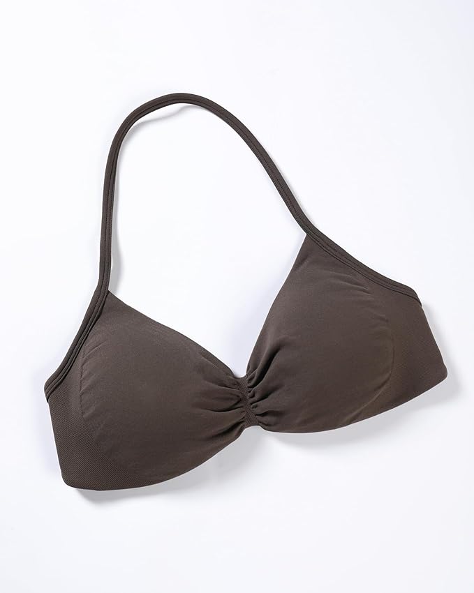 AUROLA Influence Strappy Bra Sports Bras for Women, Backless Padded Impact Strappy Bra Workout Gym Yoga with Removable Cups
