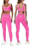 Nirovien Womens 2 Piece Workout Sets Athletic Yoga Sets Pilates Gym Outfits Butt Lifting Leggings and Sports Bra