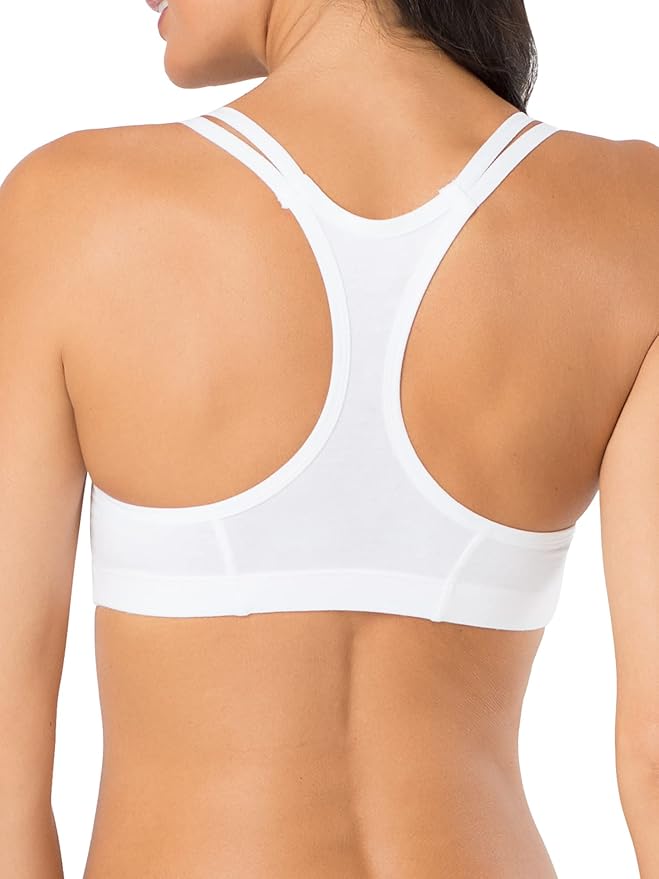 Fruit of the Loom Women's Spaghetti Strap Cotton Sports Bra - All-Day Comfort & Easy Movement