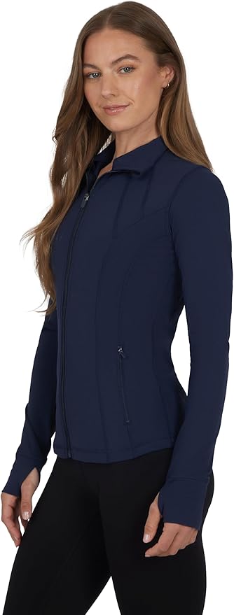 Yogalicious Womens Ultra Soft Lightweight Full Zip Yoga Jacket with Pockets