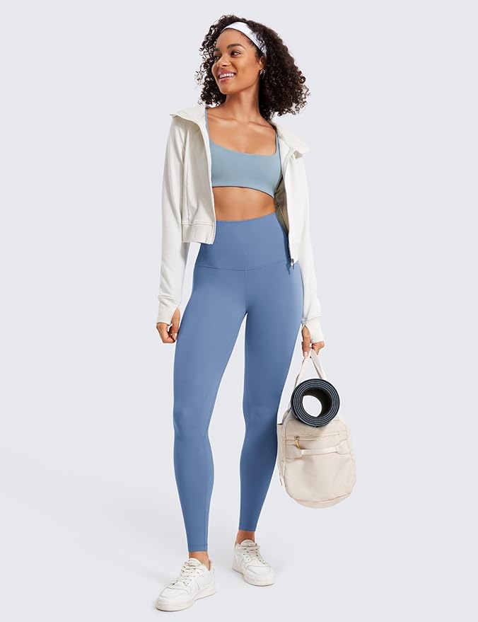 CRZ YOGA Butterluxe Super High Waist Leggings 28" - Full Length Buttery Soft Womens Yoga Pants Over Belly