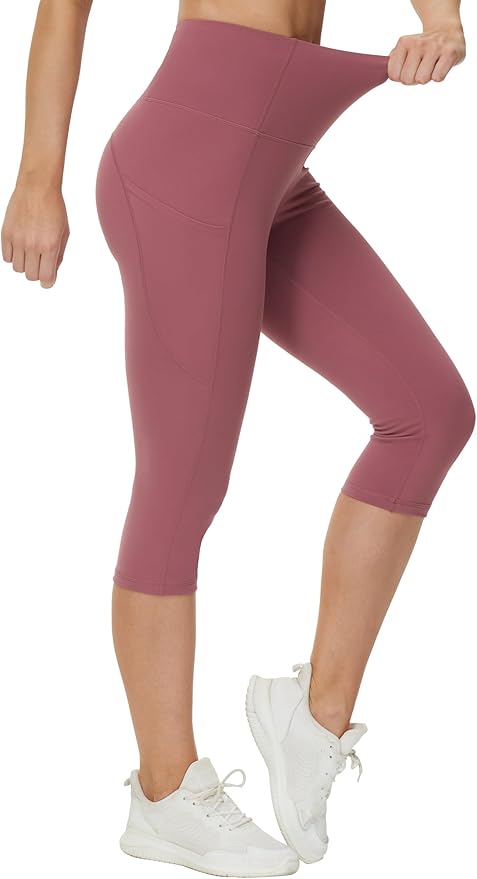 Dragon Fit High Waist Yoga Leggings with 3 Pockets,Tummy Control Workout Running 4 Way Stretch Yoga Pants