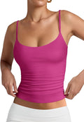 PINKMSTYLE Women's Basic Double Lined Scoop Neck Tank Tops Adjustable Cami Tank Summer Sleeveless Tops