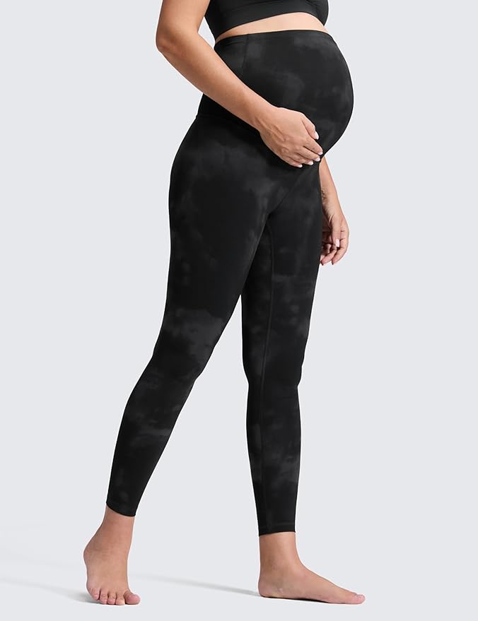 CRZ YOGA Butterluxe Maternity Leggings 25" - Over The Belly Buttery Soft Workout Activewear Yoga Womens Pregnancy Pants