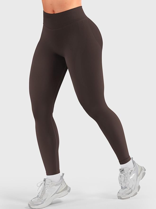YEOREO Butt Lifting Leggings for Women Seamless Hidden Scrunch Workout Leggings 24" Baderiy Gym Yoga Booty Pants