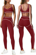 Nirovien Womens 2 Piece Workout Sets Athletic Yoga Sets Pilates Gym Outfits Butt Lifting Leggings and Sports Bra