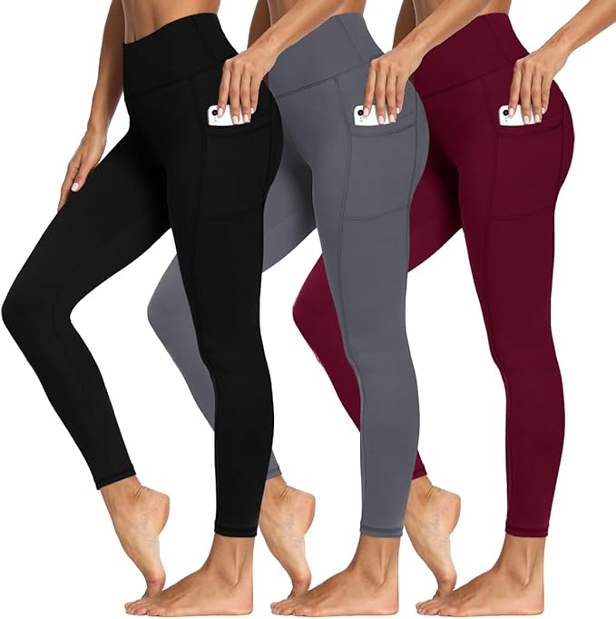 High Waisted Leggings for Women - Soft Athletic Tummy Control Yoga Pants for Cycling Dance Tights