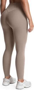 Aoxjox High Waisted Workout Leggings for Women Tummy Control Buttery Soft Yoga Metamorph Deep V Pants 26"