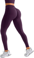 BRXL Butt Lifting Lycra No Front Seam Workout Leggings for Women Tummy Control High Waist Seamless Gym Running Leggings