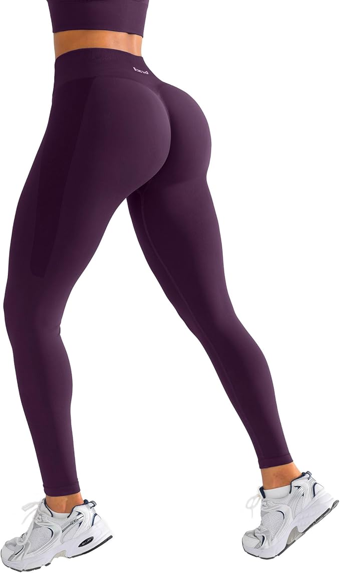 BRXL Butt Lifting Lycra No Front Seam Workout Leggings for Women Tummy Control High Waist Seamless Gym Running Leggings