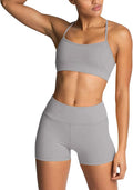 IMEKIS Women's Workout Sets 2 Piece Yoga Outfit High Waisted Biker Shorts Leggings Sports Bra Gym Fitness Clothes Tracksuit