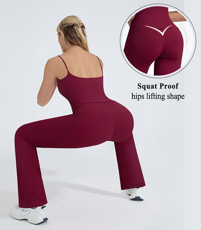 OMKAGI Workout Sets for Women Padded Tank Tops Matching Straight Leg Yoga Outfits