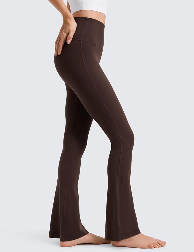 CRZ YOGA Butterluxe Mini Flared Leggings 30"/31.5"/33'' - High Waist Bootcut Casual Lounge Women Yoga Pants with Pocket