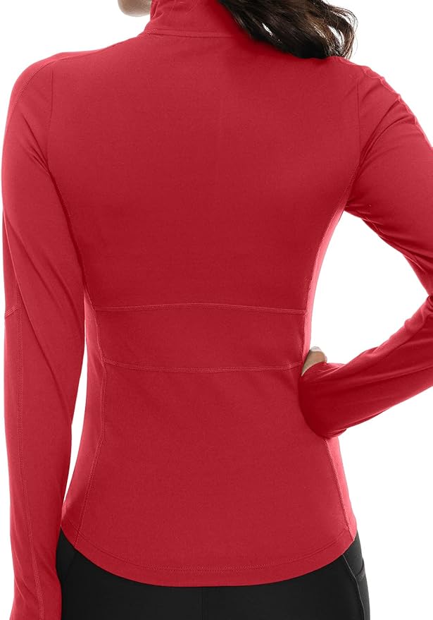 VUTRU Women's Workout Yoga Jacket Full Zip Running Athletic Track Jacket