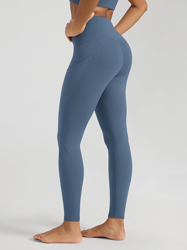 ODODOS Women's High Waisted Yoga Leggings with Pockets, Tummy Control Non See Through Workout Athletic Running Yoga Pants