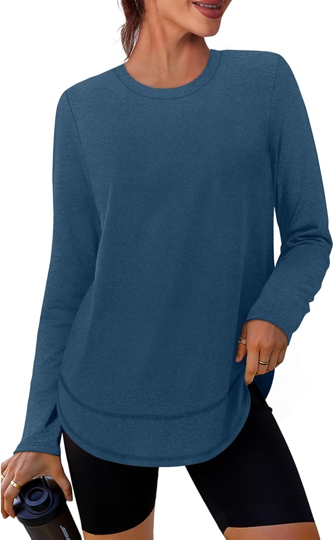XIEERDUO Women's Workout Tops Long Sleeve Quick Dry Shirts for Hiking Running S-3XL