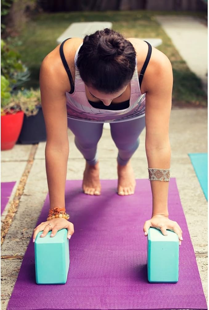 Everyday Yoga Premium Foam Block - Non-Slip High-Density Yoga Block for Balance, Stability & Stretching, EVA Foam Support, Multi Colors (Single Block)