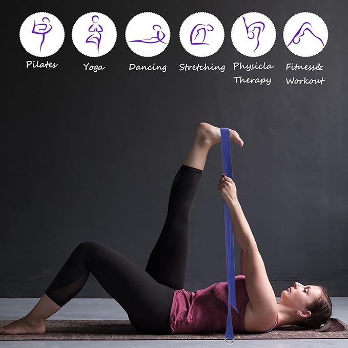 Wettarn 30 Pack Yoga Block and Strap Set 15 Pcs Non-Slip Yoga Blocks with 15 Pcs Metal D Ring Stretching Exercise Workout Fitness Accessory for Gym
