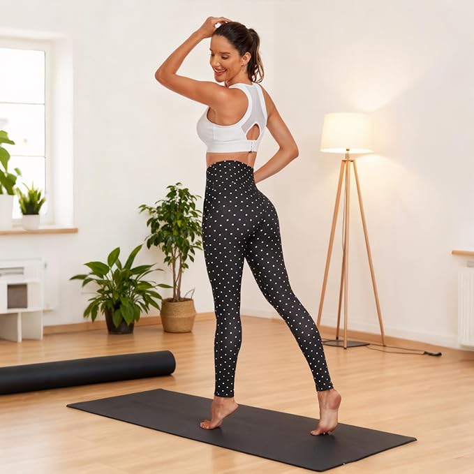 MOREFEEL Leggings with Pockets for Women, High Waisted Tummy Control Workout Hip Lift Yoga Pants Activewear
