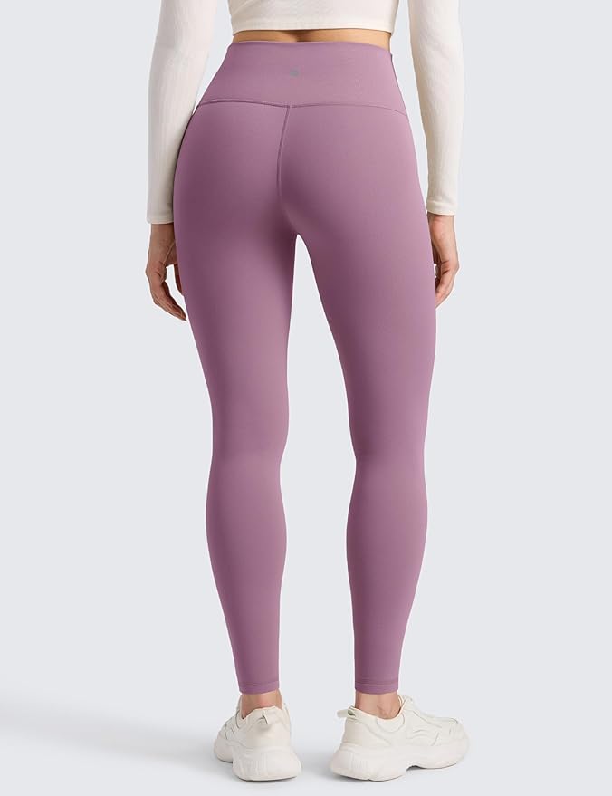 CRZ YOGA Matte Thermal Fleece Lined Leggings 28'' - Casual Lounge Workout Womens Yoga Full Length Pants Winter Warm