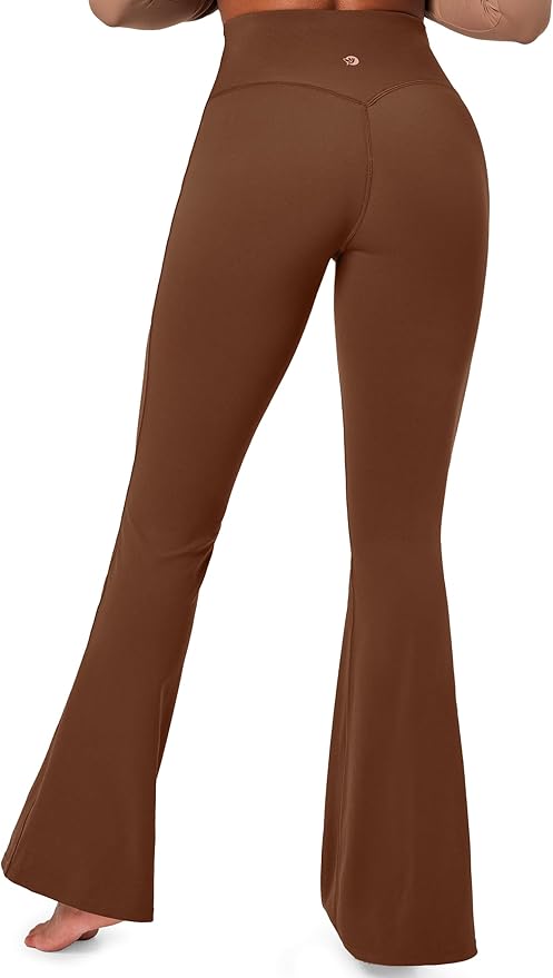 IUGA Flare Leggings for Women Tummy Control Flared Leggings No Front Seam Yoga Pants Women High Waisted Workout Bell Bottoms