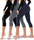 3 Pack Leggings for Women-No See-Through High Waisted Tummy Control Yoga Pants Workout Running Legging