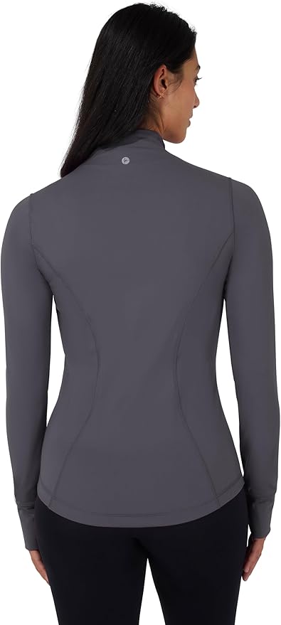 90 Degree By Reflex Full Zip Running Track Jacket Lightweight Athletic Slim Fit Jacket with Thumbholes