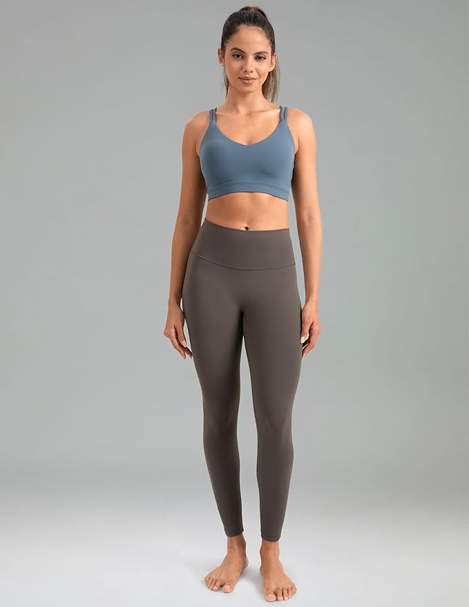 Colorfulkoala Dreamlux No Front Seam Leggings for Women 25"/28" Inseam, High Waisted Buttery Soft Yoga Pants