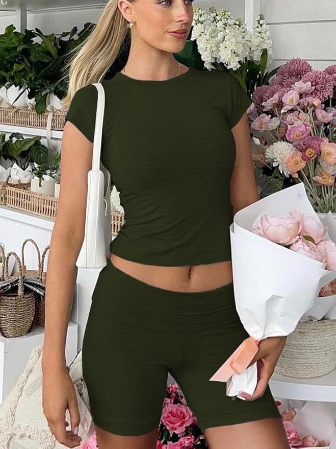 Nimsruc Two Piece Lounge Sets For Women short sets