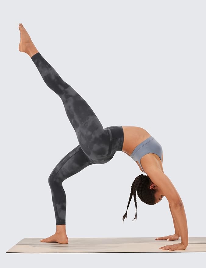 CRZ YOGA Naked Feeling Workout Leggings 25'' - High Waist Yoga Training Tight Womens Pants