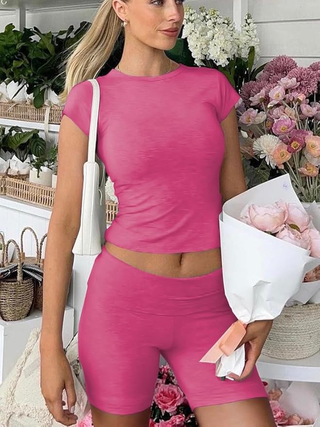 Nimsruc Two Piece Lounge Sets For Women short sets