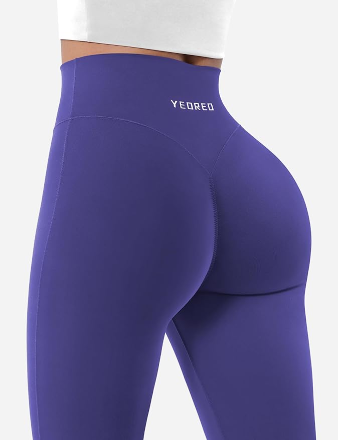 YEOREO Women's Mini Flared Workout High Waist No Front Seam Yoga Legging Pants