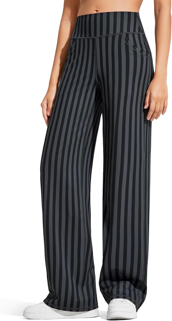 Promover Wide Leg Pants Woman Yoga Pants with Pockets Stretch Loose Casual Lounge Sweatpants Petite/Regular/Tall