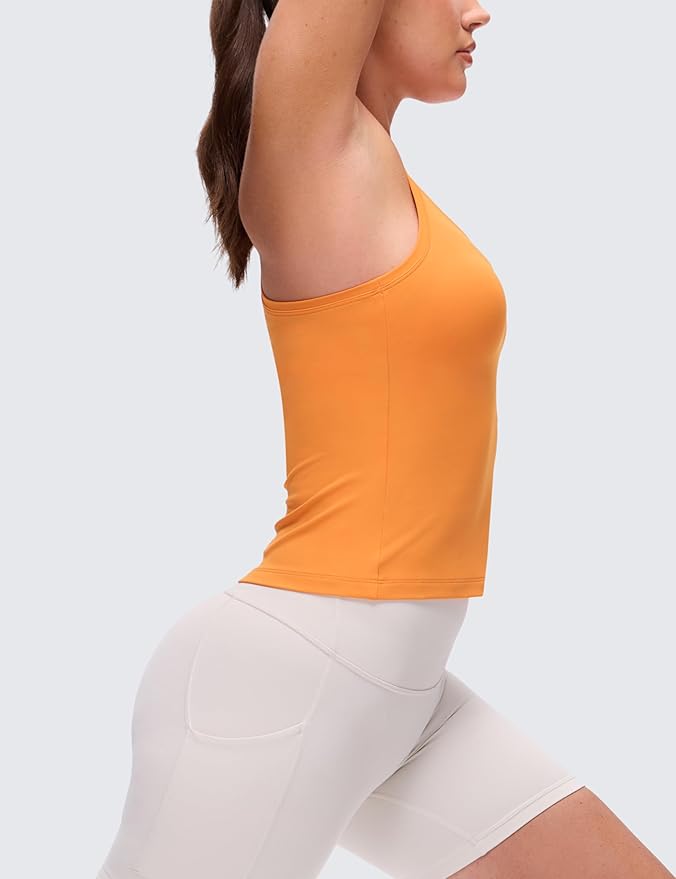 CRZ YOGA Butterluxe Racerback Tank Tops for Women - Yoga Workout Casual Gym Athletic Camisole Tight Sleeveless Shirts