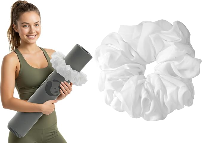 Slim Panda Yoga Mat Scrunchie,Style & Cute Mat Holder,Stretchable Velvet Fabric Fit All Standard Yoga Mats (mat not included)
