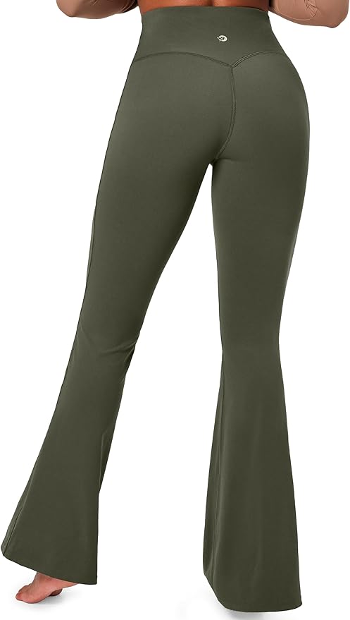 IUGA Flare Leggings for Women Tummy Control Flared Leggings No Front Seam Yoga Pants Women High Waisted Workout Bell Bottoms