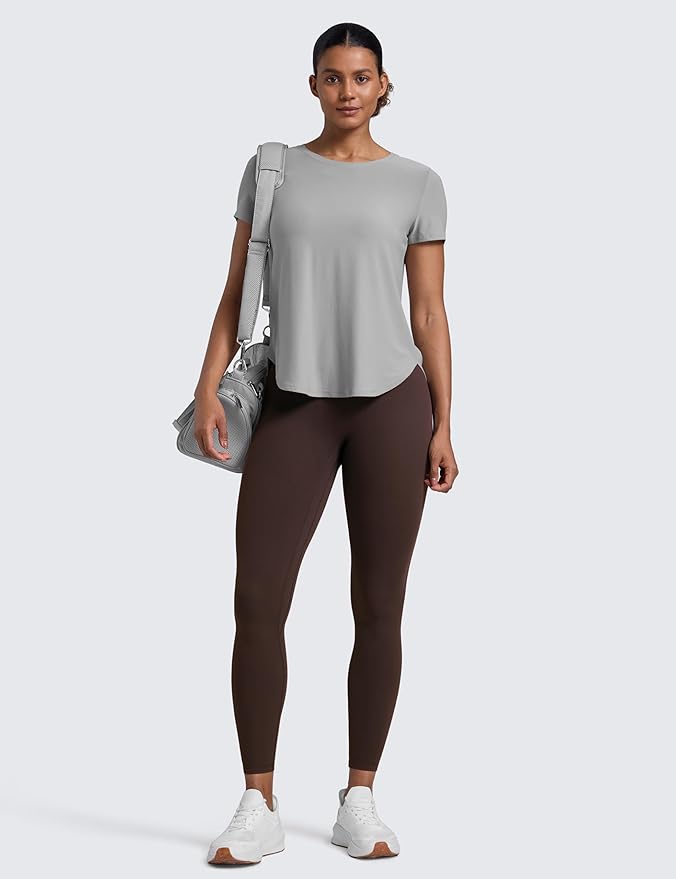 CRZ YOGA Secretsculpt Butterlift Workout Leggings 25" - No Front Seam High Waisted Womens Yoga Pants Booty Scrunch Butt