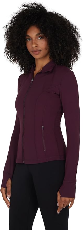 Yogalicious Womens Ultra Soft Lightweight Full Zip Yoga Jacket with Pockets