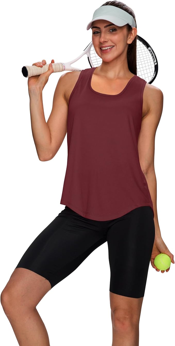 WIHOLL Workout Tops for Women Summer Athletic Tank Tops Sleeveless Shirts Beach Lightweight Gym Clothes