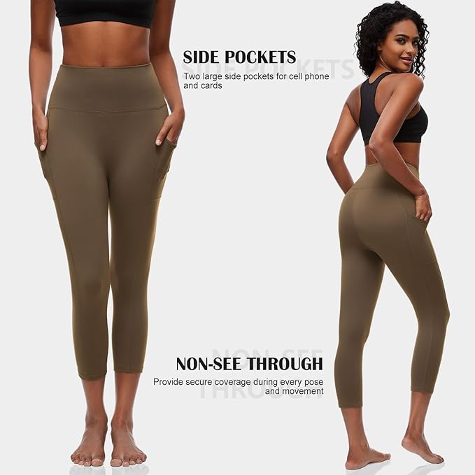 FULLSOFT Buttery Soft Leggings for Women - High Waisted Tummy Control No See Through Workout Yoga Cycling Tights Pants